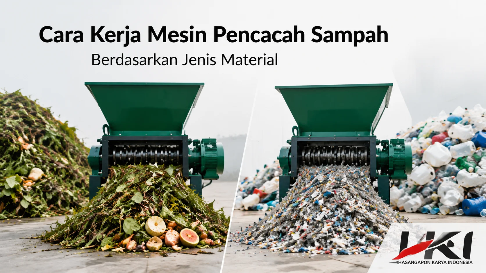 Cara kerja mesin pencacah sampah berdasarkan jenis material organik dan anorganik menggunakan mesin pencacah industri
