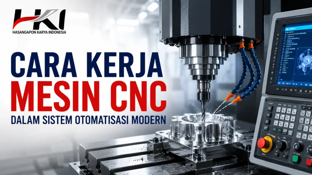 Cara Kerja Mesin CNC dalam sistem otomatisasi modern untuk proses pemesinan presisi