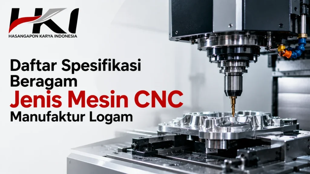 Jenis Mesin CNC beserta spesifikasi yang digunakan dalam proses manufaktur logam untuk menghasilkan produk presisi.