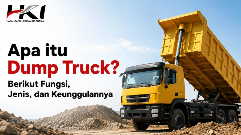 Dump truck untuk kebutuhan Spare part mesin INAPROC pada proyek konstruksi