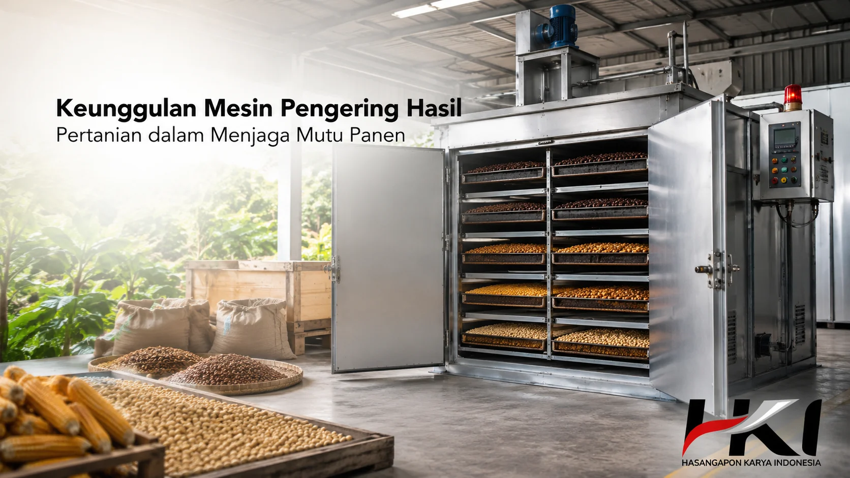Mesin pengering hasil pertanian modern untuk menjaga kualitas dan mempercepat proses pascapanen