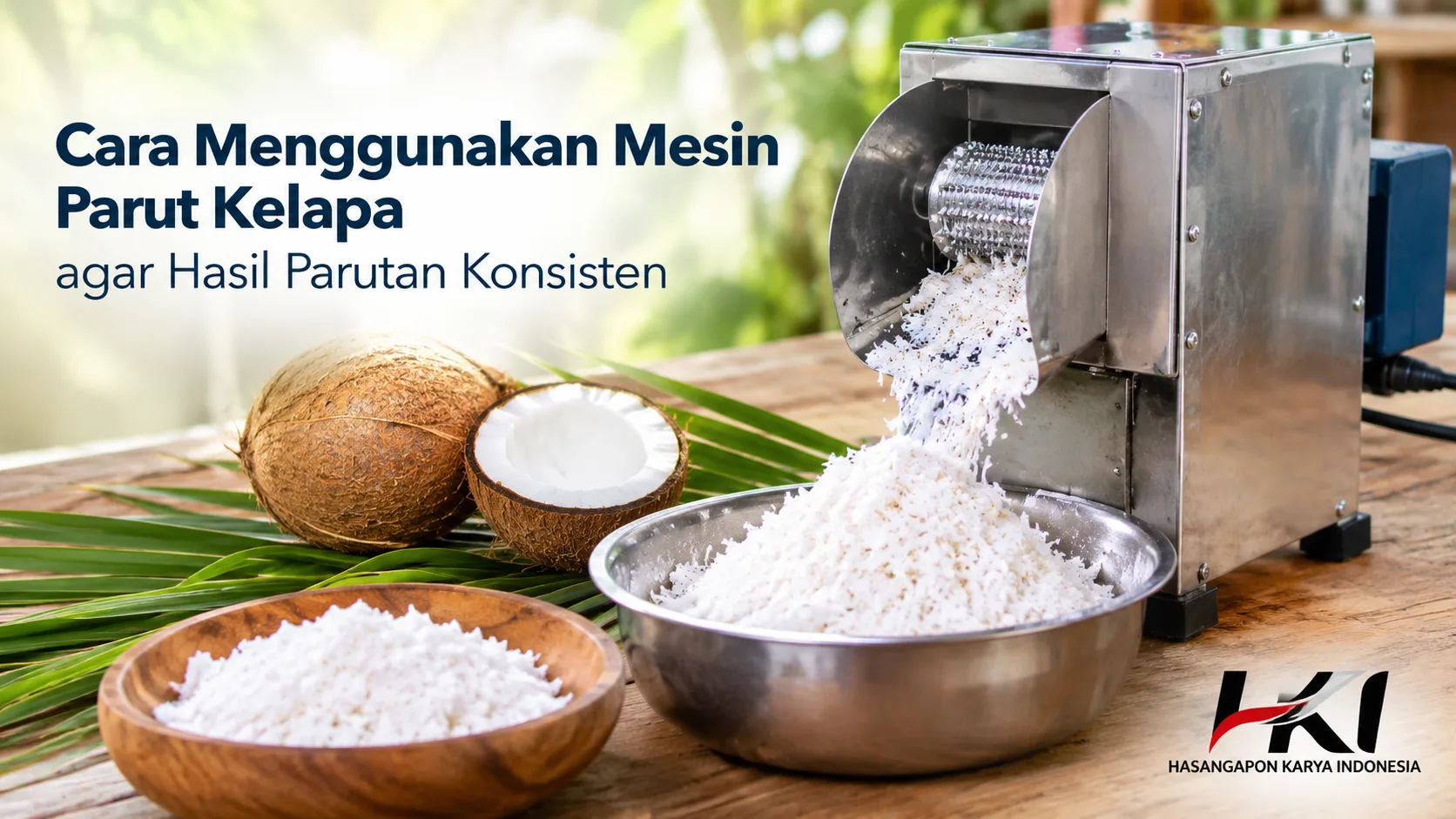 Cara menggunakan mesin parut kelapa agar hasil parutan konsisten
