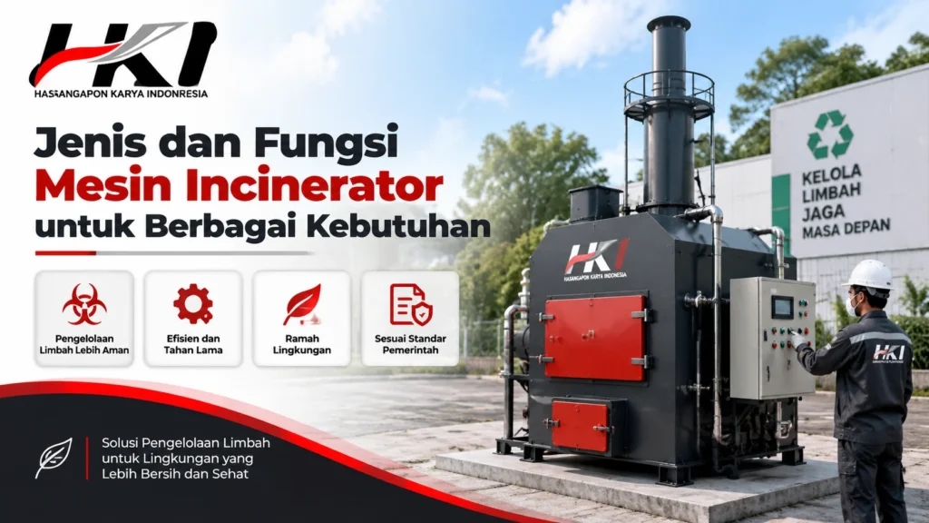 Mesin incinerator dari supplier mesin incinerator untuk pemerintah untuk pengelolaan limbah