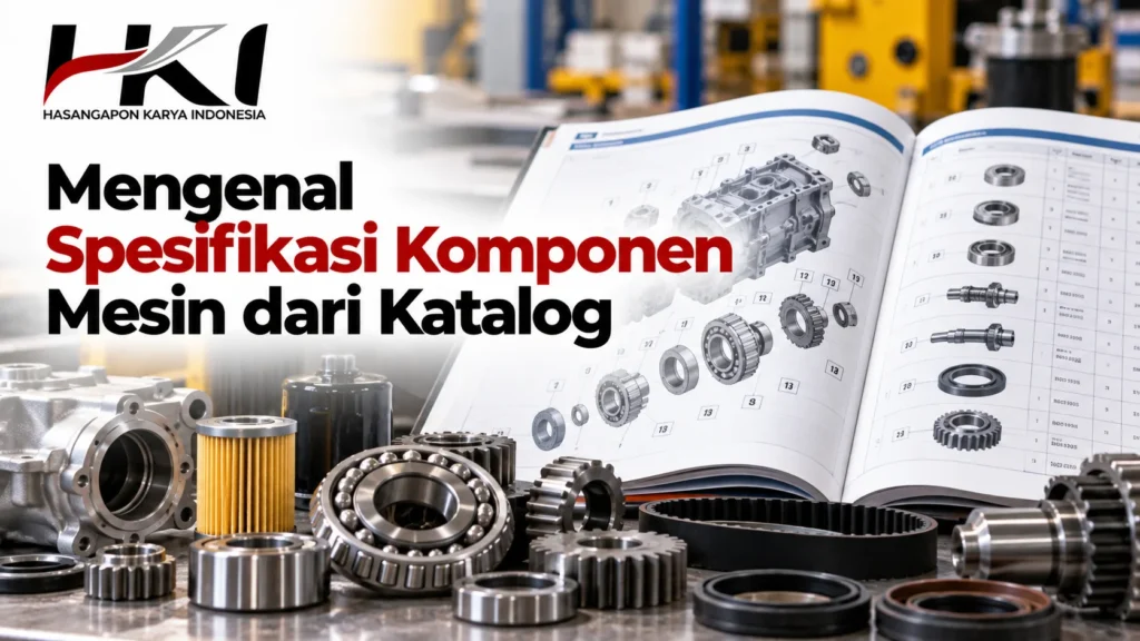 Katalog komponen mesin industri dengan berbagai spesifikasi dan komponen mesin