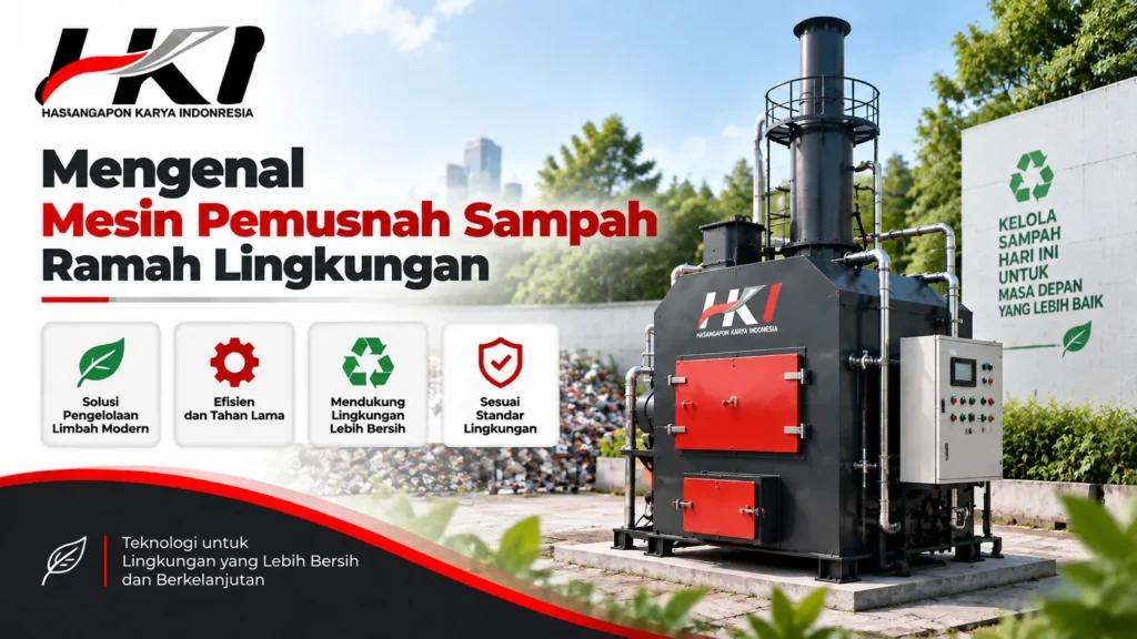 Mesin pemusnah sampah ramah lingkungan untuk pengelolaan limbah modern