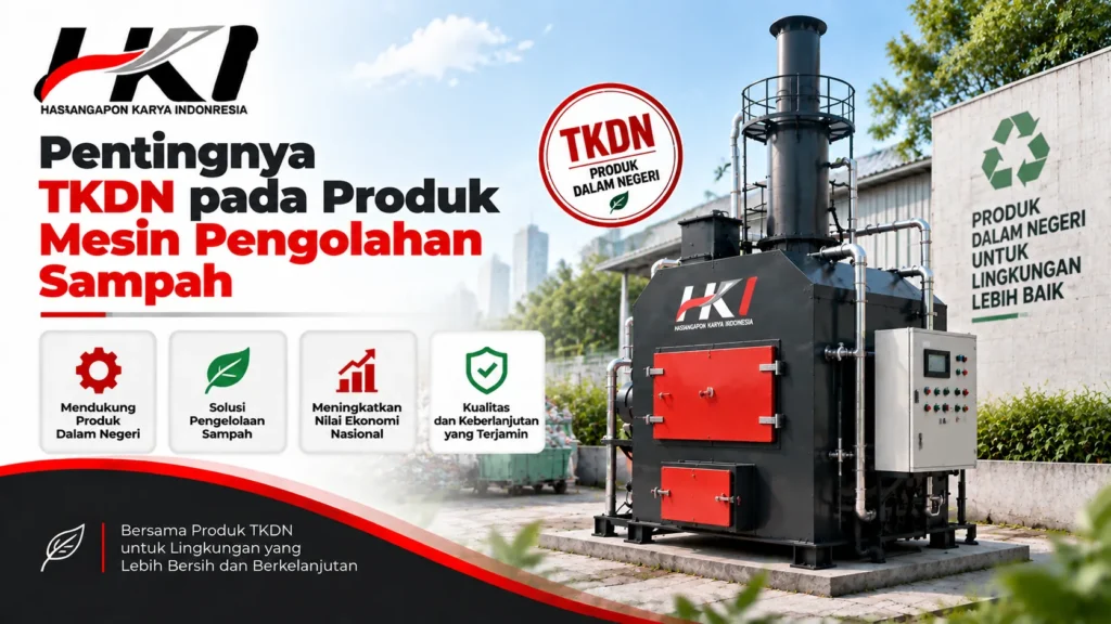 Mesin pemusnah sampah bersertifikat TKDN untuk pengolahan limbah ramah lingkungan
