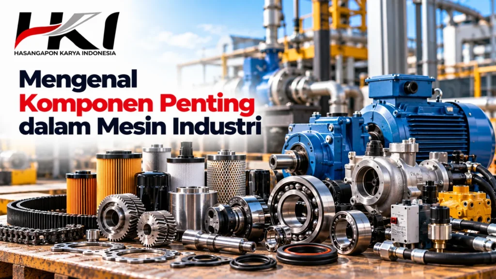 Spare part dan komponen industri untuk mendukung perawatan dan kinerja mesin industri.