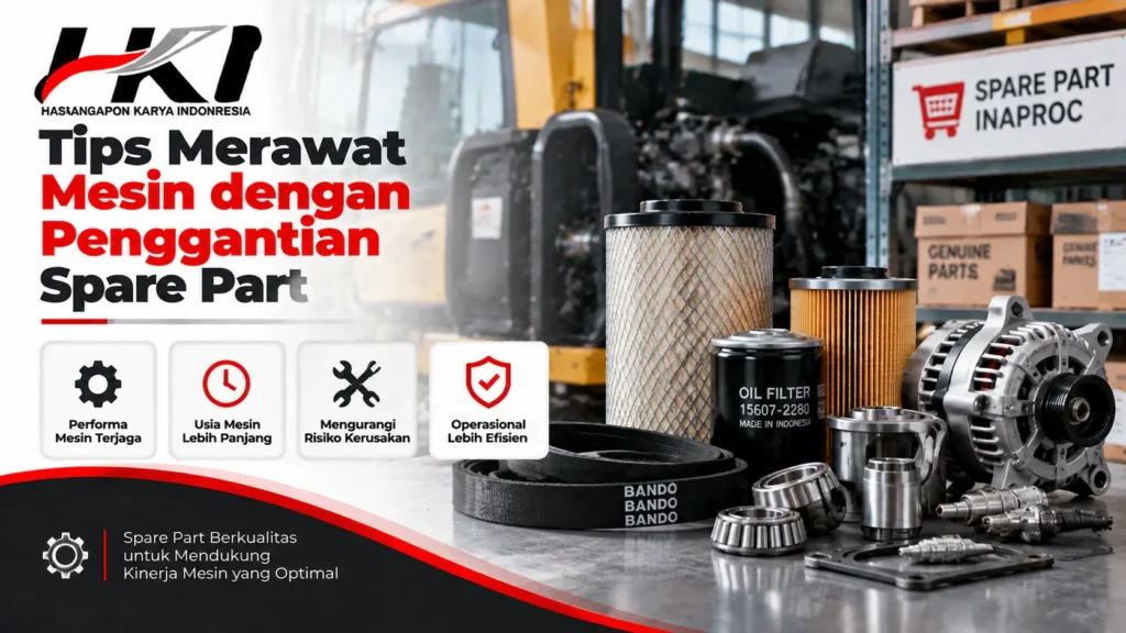 Spare part mesin INAPROC untuk mendukung perawatan dan menjaga kinerja mesin tetap optimal
