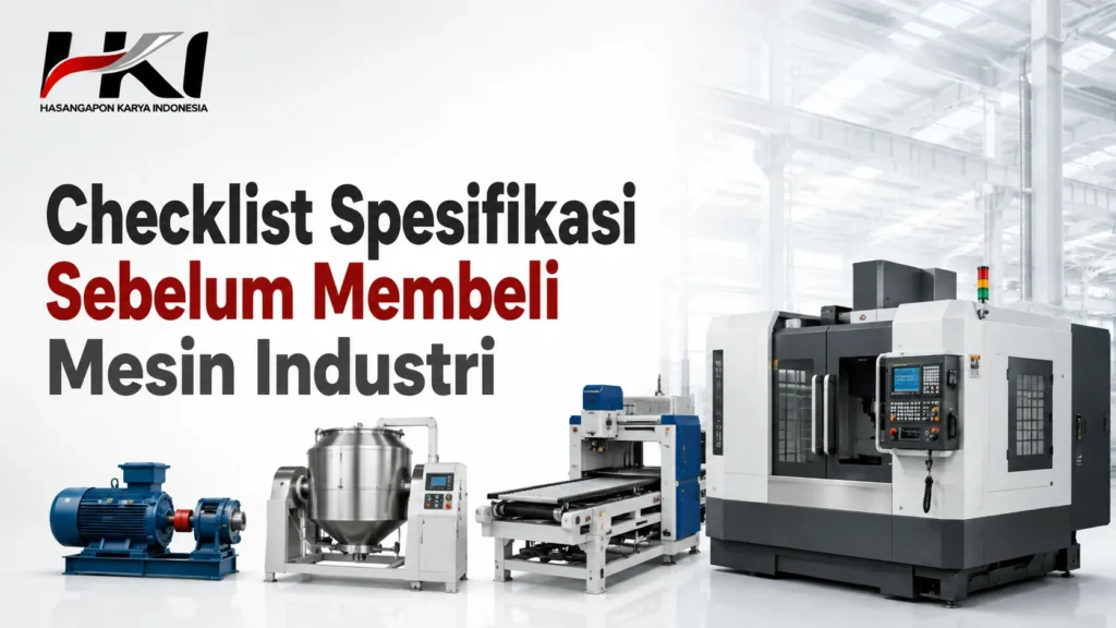 PT Hasangapon company profile dan checklist spesifikasi sebelum membeli mesin industri