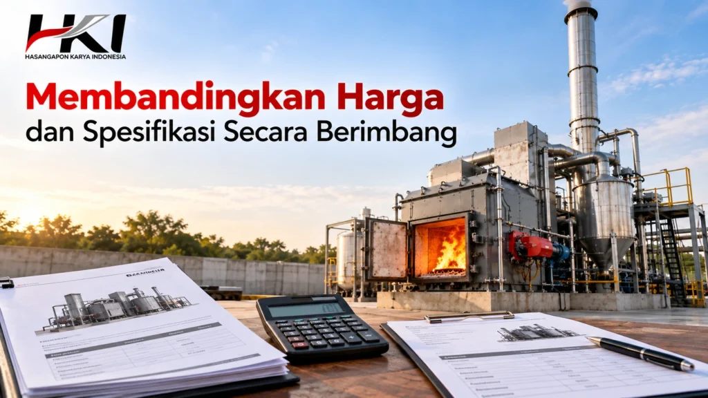 Panduan e-katalog LKPP Membandingkan harga dan spesifikasi incinerator pembakar limbah B3 dengan dokumen spesifikasi teknis, kalkulator, dan mesin pembakaran industri dari Hasangapon Karya Indonesia.