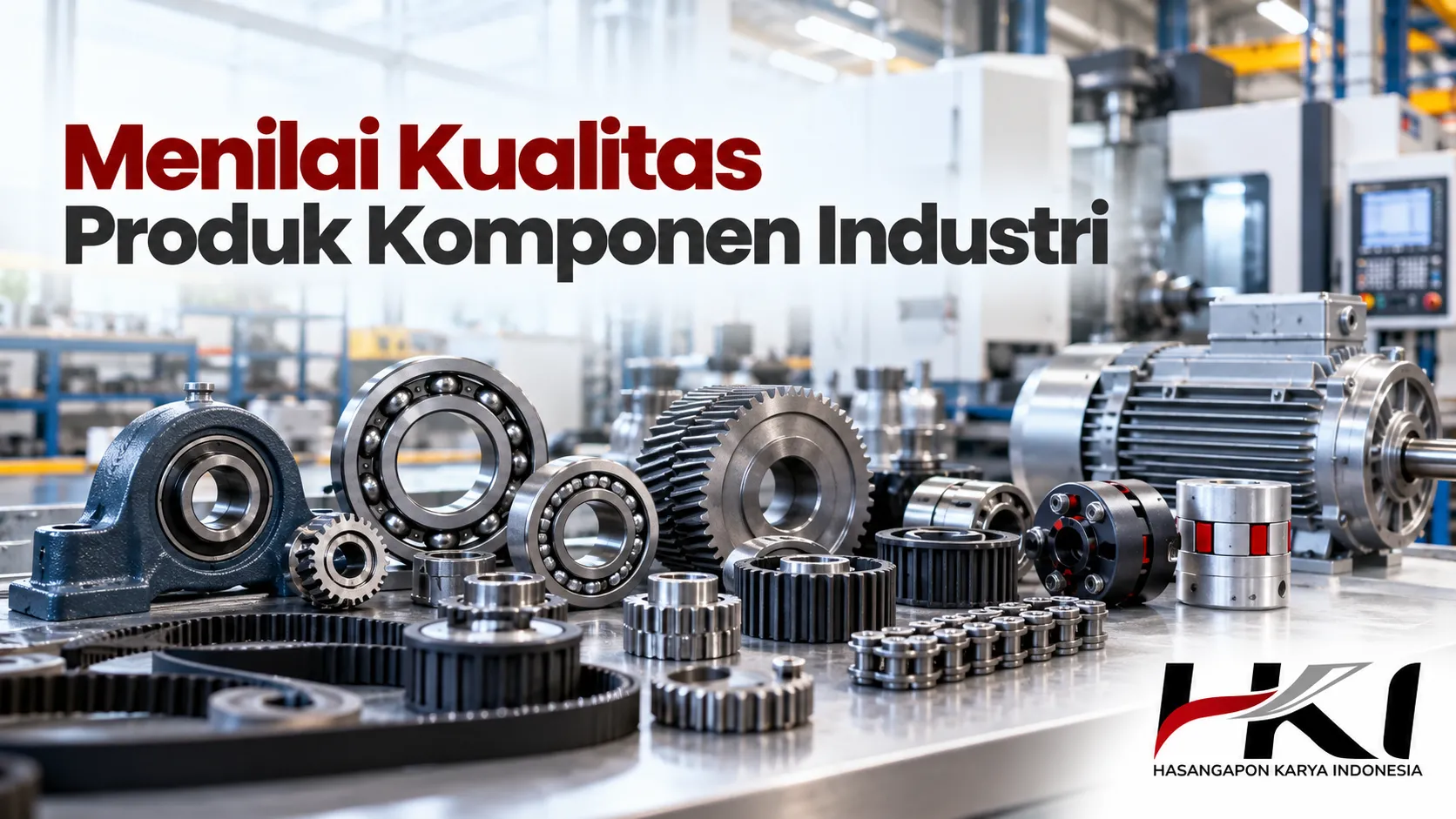 Menilai kualitas produk komponen industri berdasarkan spesifikasi dan kondisi komponen mesin